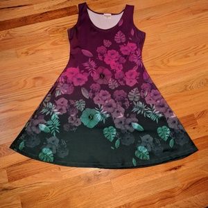 Flowery skater dress